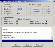 Advanced DAE results - Click to enlarge